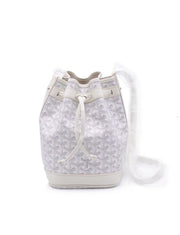 GOYARD Goyardine Petit Flot Bucket Bag –White