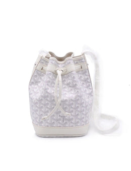 GOYARD Goyardine Petit Flot Bucket Bag –White