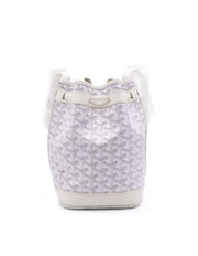 GOYARD Goyardine Petit Flot Bucket Bag –White