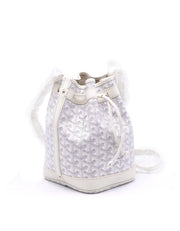 GOYARD Goyardine Petit Flot Bucket Bag –White