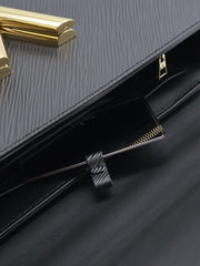 LOUIS VUITTON Twist MM - Black with Gold Hardware
