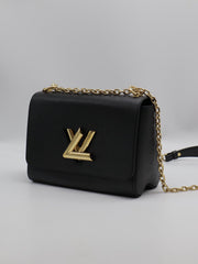 LOUIS VUITTON Twist MM - Black with Gold Hardware