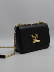 LOUIS VUITTON Twist MM - Black with Gold Hardware
