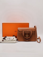 HERMES Halzan Mini - Gold with Gold Hardware [K]