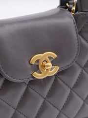 CHANEL Mini Kelly - Dark Grey with Gold Hardware