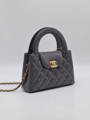 CHANEL Mini Kelly - Dark Grey with Gold Hardware