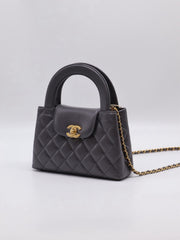 CHANEL Mini Kelly - Dark Grey with Gold Hardware