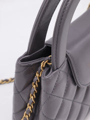 CHANEL Mini Kelly - Dark Grey with Gold Hardware