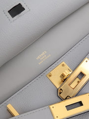 HERMES Jypsiere Mini - Bleu Glacier with Gold Hardware [W]