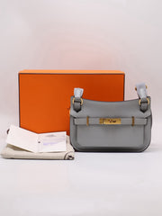 HERMES Jypsiere Mini - Bleu Glacier with Gold Hardware [W]
