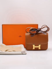 HERMES Mini Constance 19 - Gold with Gold Hardware [Z]