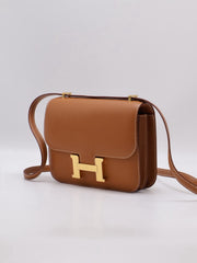 HERMES Mini Constance 19 - Gold with Gold Hardware [Z]