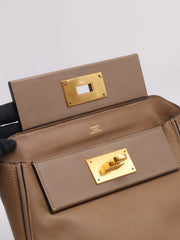 HERMES Mini 24/24 - Beige De Weimar with Gold Hardware [Z]