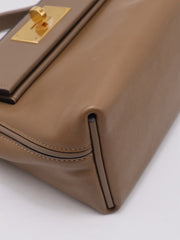 HERMES Mini 24/24 - Beige De Weimar with Gold Hardware [Z]