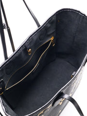 LOUIS VUITTON Neverfull MM - Black/Beige