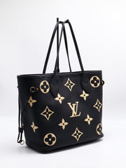 LOUIS VUITTON Neverfull MM - Black/Beige