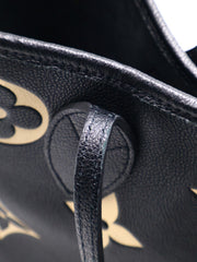 LOUIS VUITTON Neverfull MM - Black/Beige