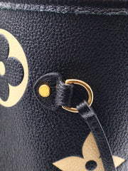 LOUIS VUITTON Neverfull MM - Black/Beige