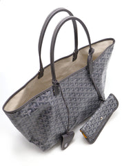 GOYARD New Version Linen Canvas Small Tote - Grey