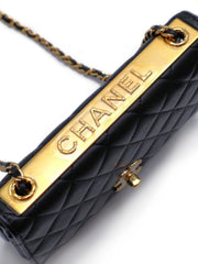 CHANEL Trendy CC Wallet on Chain - Black with Gold Hardware