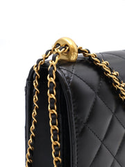 CHANEL 24C Cruise Double Pearl Crush WOC – Black Caviar/Calfskin with Gold Hardware