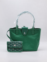 GOYARD Goyardine Mini Anjou Reversible Tote - Green