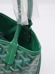 GOYARD Goyardine Mini Anjou Reversible Tote - Green