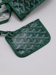 GOYARD Goyardine Mini Anjou Reversible Tote - Green