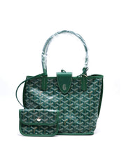 GOYARD Goyardine Mini Anjou Reversible Tote - Green