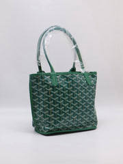 GOYARD Goyardine Mini Anjou Reversible Tote - Green