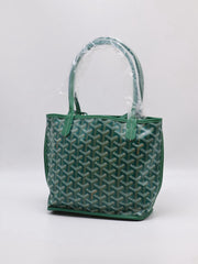 GOYARD Goyardine Mini Anjou Reversible Tote - Green