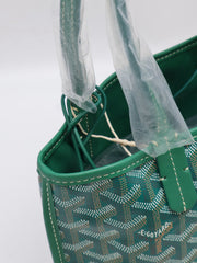 GOYARD Goyardine Mini Anjou Reversible Tote - Green