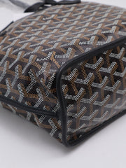 GOYARD Goyardine Mini Anjou Reversible Tote - Black