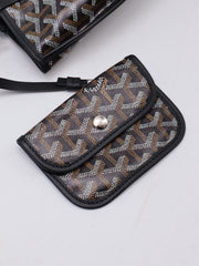 GOYARD Goyardine Mini Anjou Reversible Tote - Black