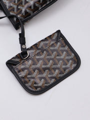 GOYARD Goyardine Mini Anjou Reversible Tote - Black