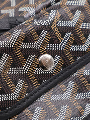 GOYARD Goyardine Mini Anjou Reversible Tote - Black