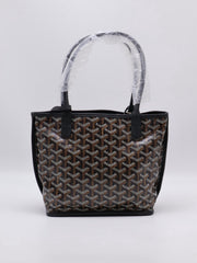 GOYARD Goyardine Mini Anjou Reversible Tote - Black