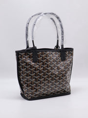 GOYARD Goyardine Mini Anjou Reversible Tote - Black