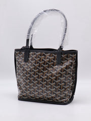 GOYARD Goyardine Mini Anjou Reversible Tote - Black