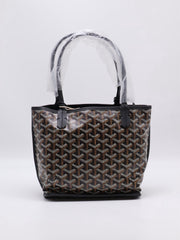 GOYARD Goyardine Mini Anjou Reversible Tote - Black