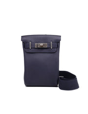 HERMES Hac a Dos Small - Bleu Nuit with Palladium Hardware