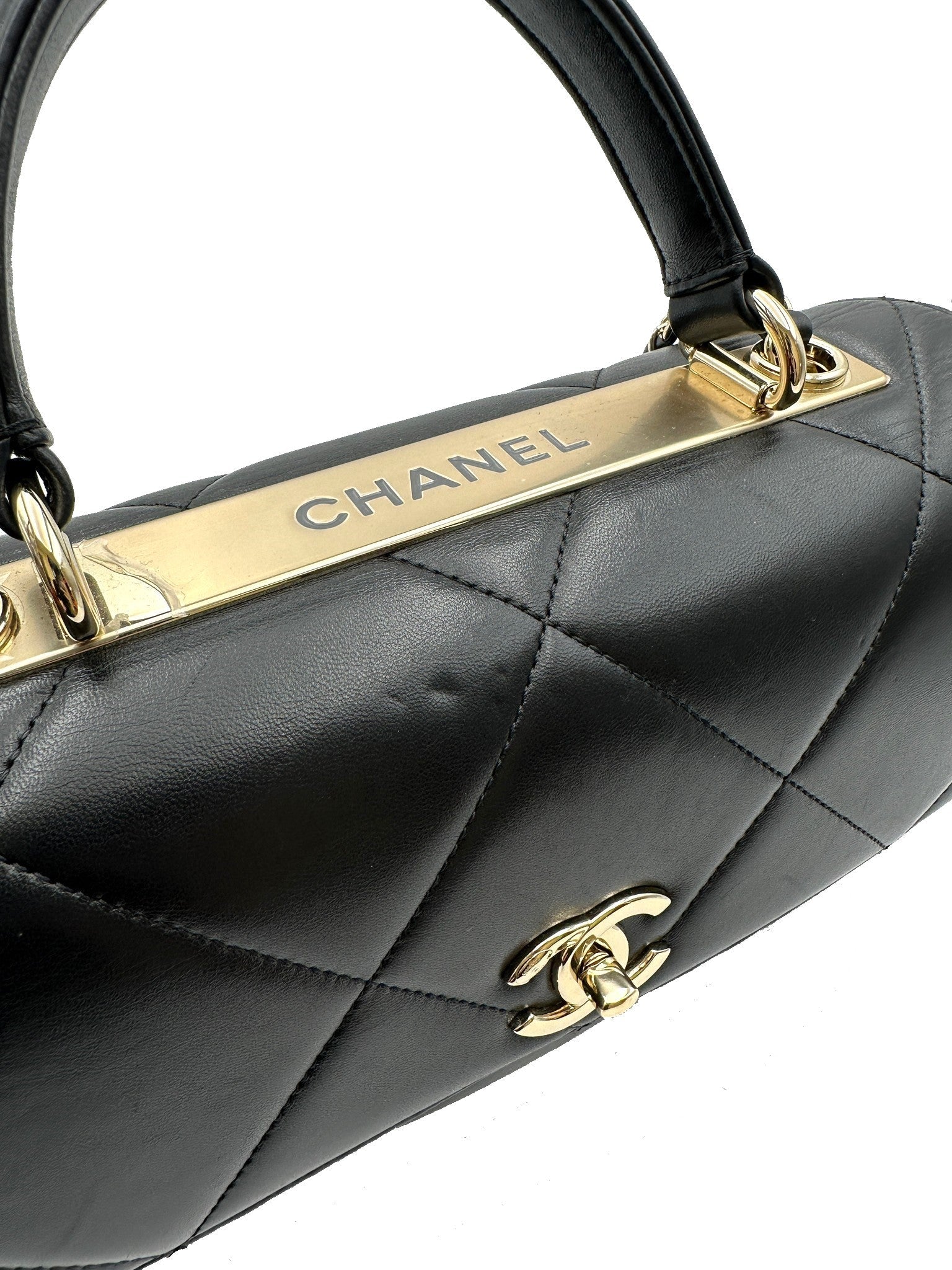 【二手商品】CHANEL Trendy handle - 中號黑金28開