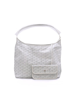 GOYARD Goyardine Bohème Hobo Bag – White