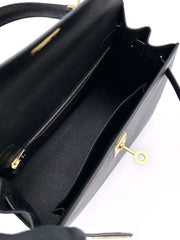 HERMES Kelly 25 - Noir with Gold Hardware