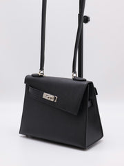 HERMES Kelly En Desordre 20 - Noir with Palladium Hardware [W]