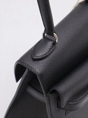 HERMES Kelly En Desordre 20 - Noir with Palladium Hardware [W]