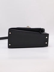 HERMES Kelly En Desordre 20 - Noir with Palladium Hardware [W]