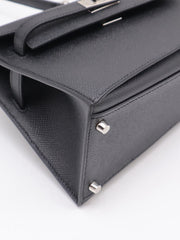 HERMES Kelly En Desordre 20 - Noir with Palladium Hardware [W]