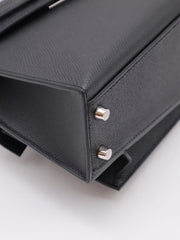 HERMES Kelly En Desordre 20 - Noir with Palladium Hardware [W]