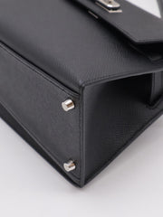 HERMES Kelly En Desordre 20 - Noir with Palladium Hardware [W]